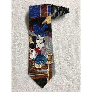 Disney Balancine Hot Cakes Western Cowboy Mickey Mouse Cartoon Novelty Necktie